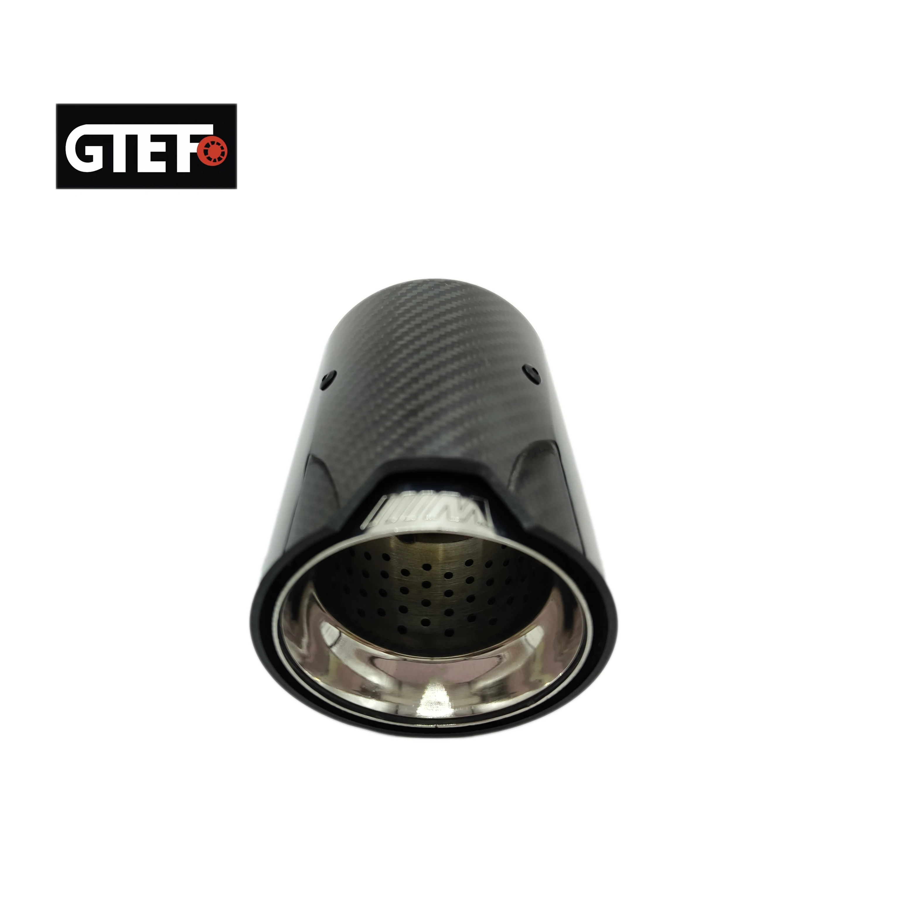 GTEFO 1pc Glossy Black Sprayed Carbon Fiber Exhaust Tip For BMW F30 M335i M340i F32 F33 F36 M435i M440i M Performance Tail Pipe
