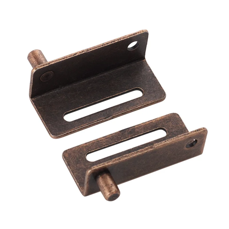 4PCS Metal Pivot Hinges Vintage Antique Furniture Wooden Rotating Swing Door Hinge for Kitchen Cabinet Cupboard Closet Wardrobe