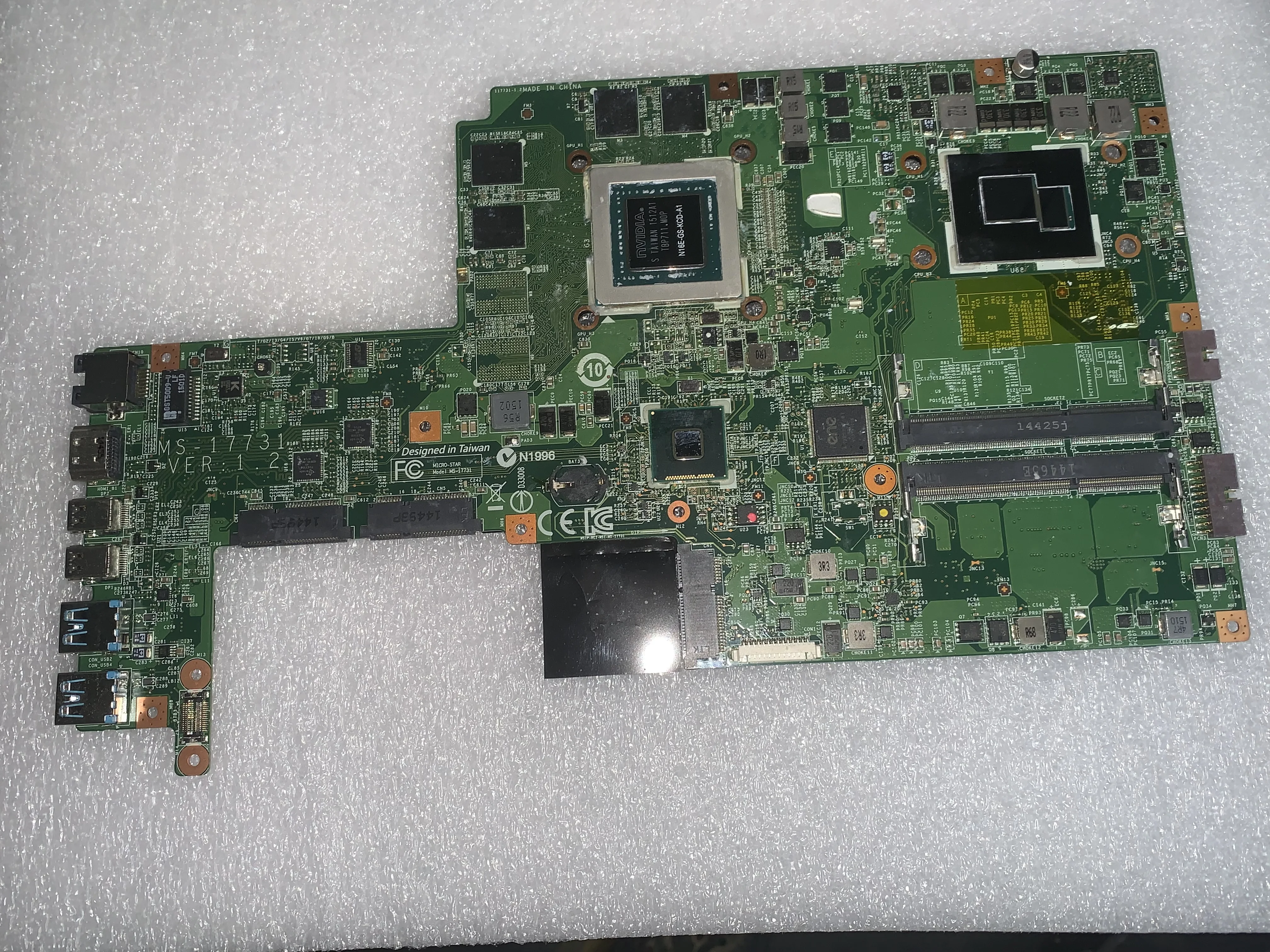 

Used FOR MSI GS70 GS72 STEALTH MS-177431 MS-1773 Laptop Motherboard With I7-5700HQ CPU AND GTX965M TESED OK