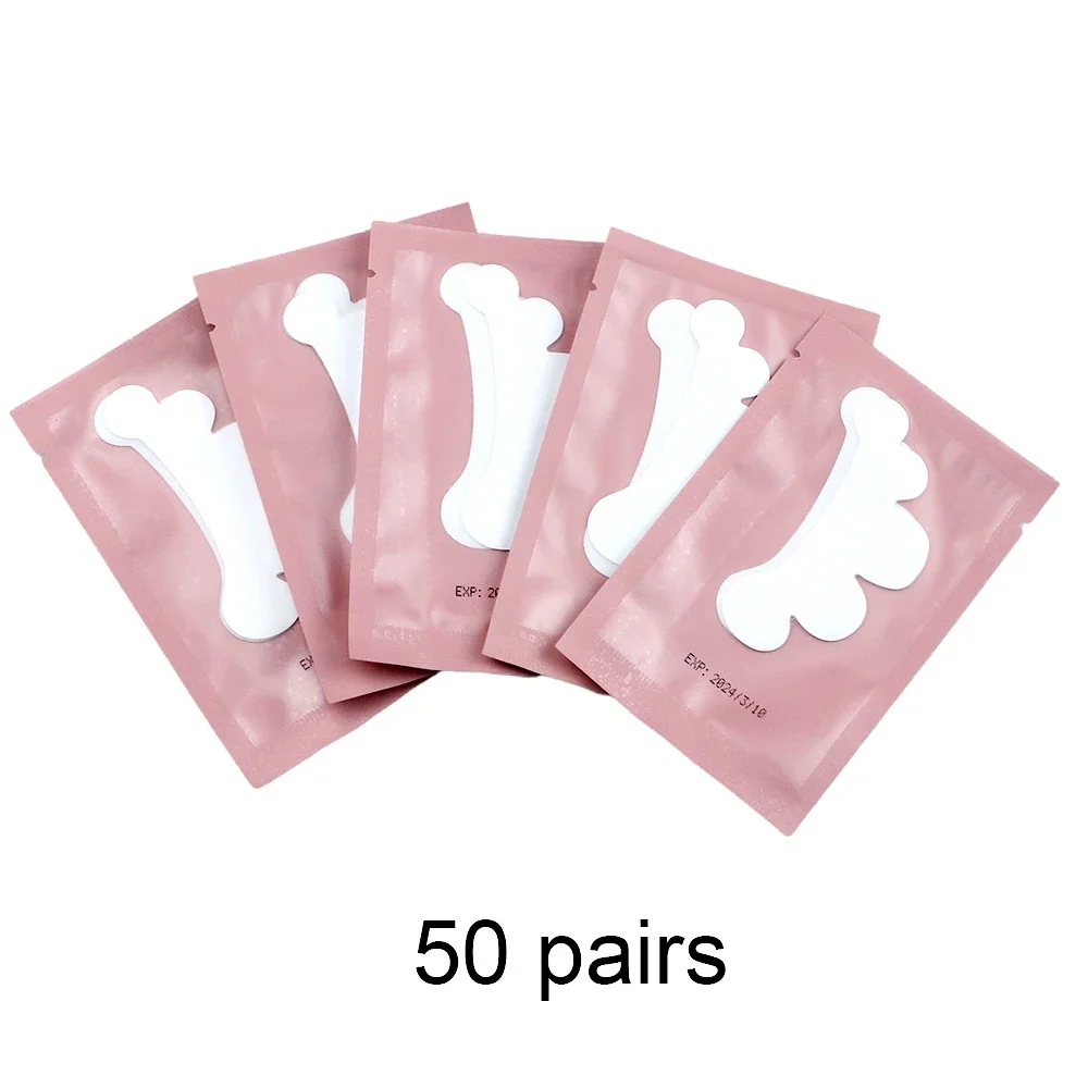 50 paia di estensioni delle ciglia adesivi per occhi toppe idrogel innesto ciglia sotto cuscinetti per gli occhi estensione delle ciglia ciglia strumenti trucco