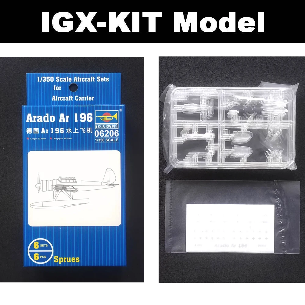 

Trumpeter 06206 1/350 German Arado Ar196A5 Seaplane Water Plane Aircraft Military Plastic Assembly Model Toy Gift Building Kit