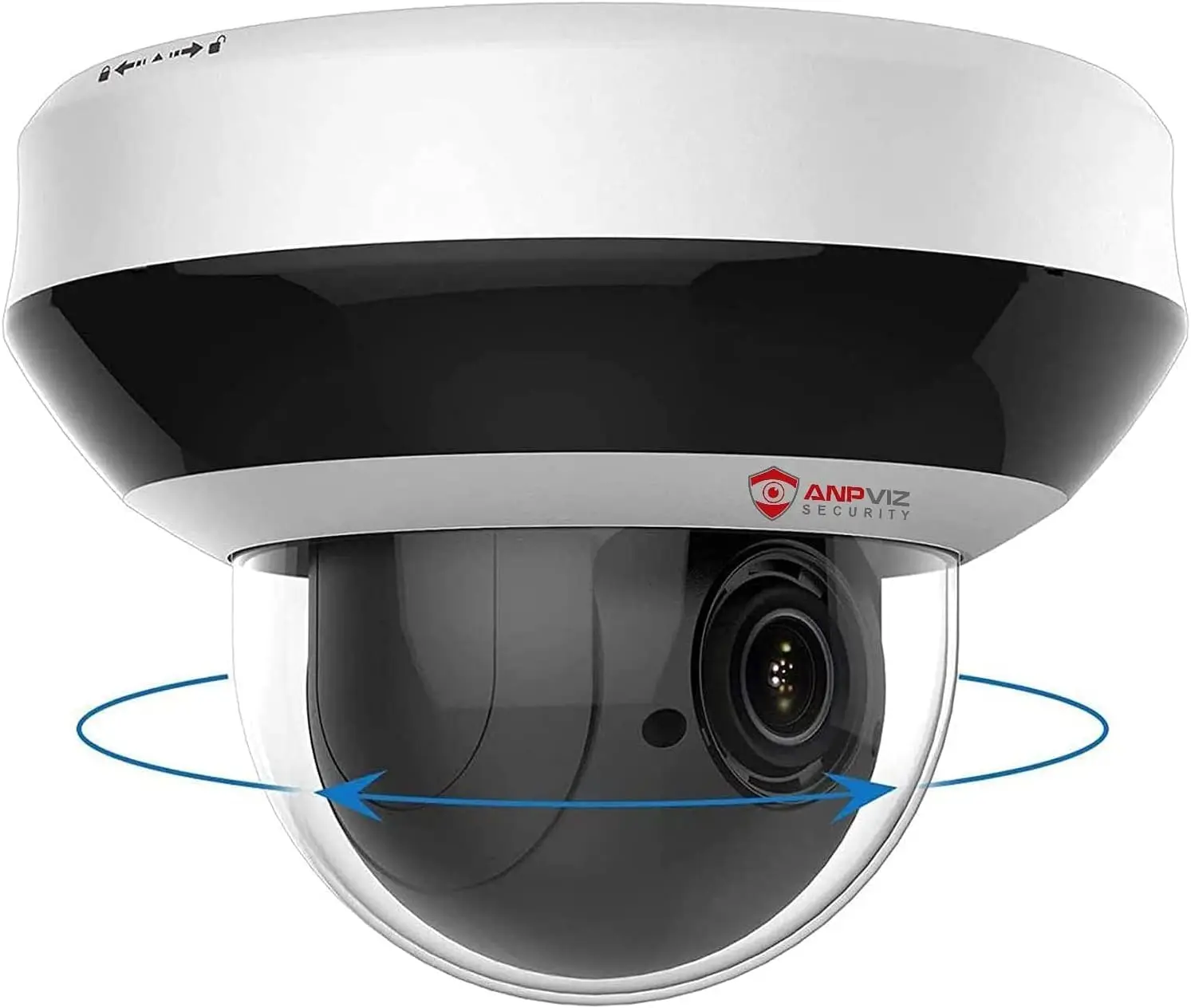 

4MP PoE PTZ-камера видеонаблюдения с 4-кратным оптическим зумом, AI-детектором людей/транспорта, ночным видением и двусторонней аудиосвязью