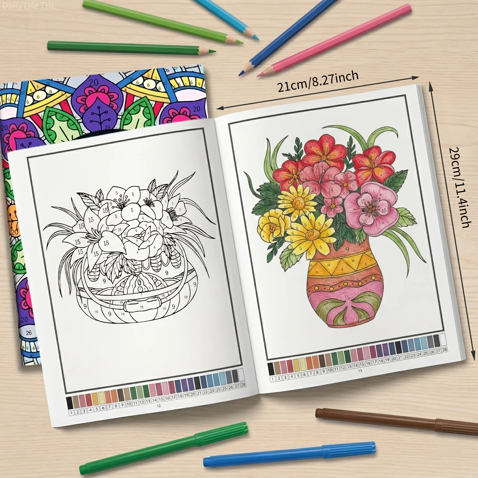32 Themes Color by Number Book - đánh giá và giá Embroidery Translate