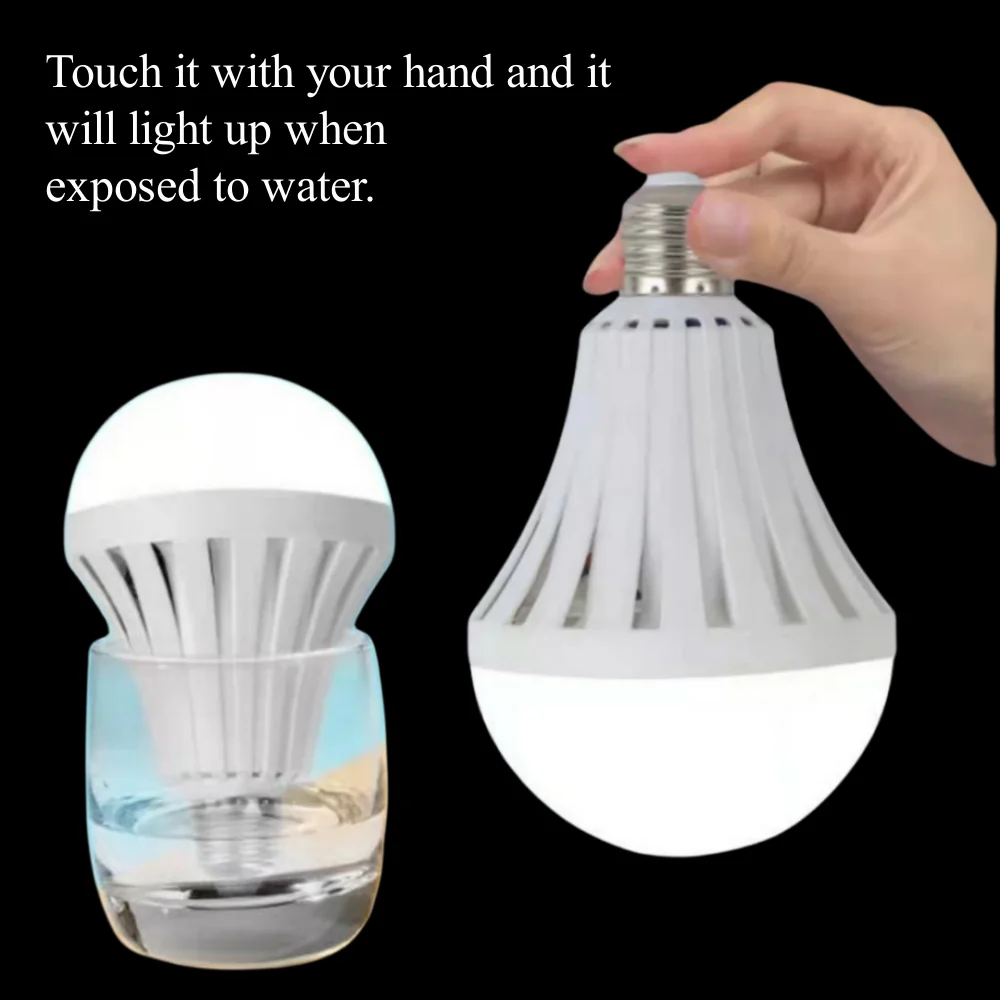 Portable Rechargeable LED Emergency Lights Outdoor E27 Lamp Head Highlight Bulbs Light Up Upon Touch Road Accident Smart Lamps