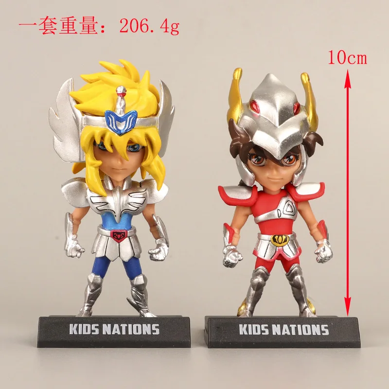 5pcs Saint Seiya Scorpio Lion Aries Figure Two-Dimensional Animation Peripherals Model Doll Toy Ornaments Collection Of Gifts