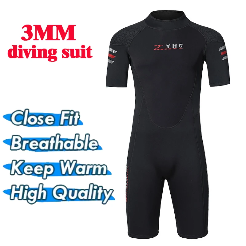 

New Neoprene 3mm Wetsuit Men Scuba Diving Suit for Snorkeling Spearfishing Swimsuit Surfing Swim Sunproof One Piece Set Swimsuit