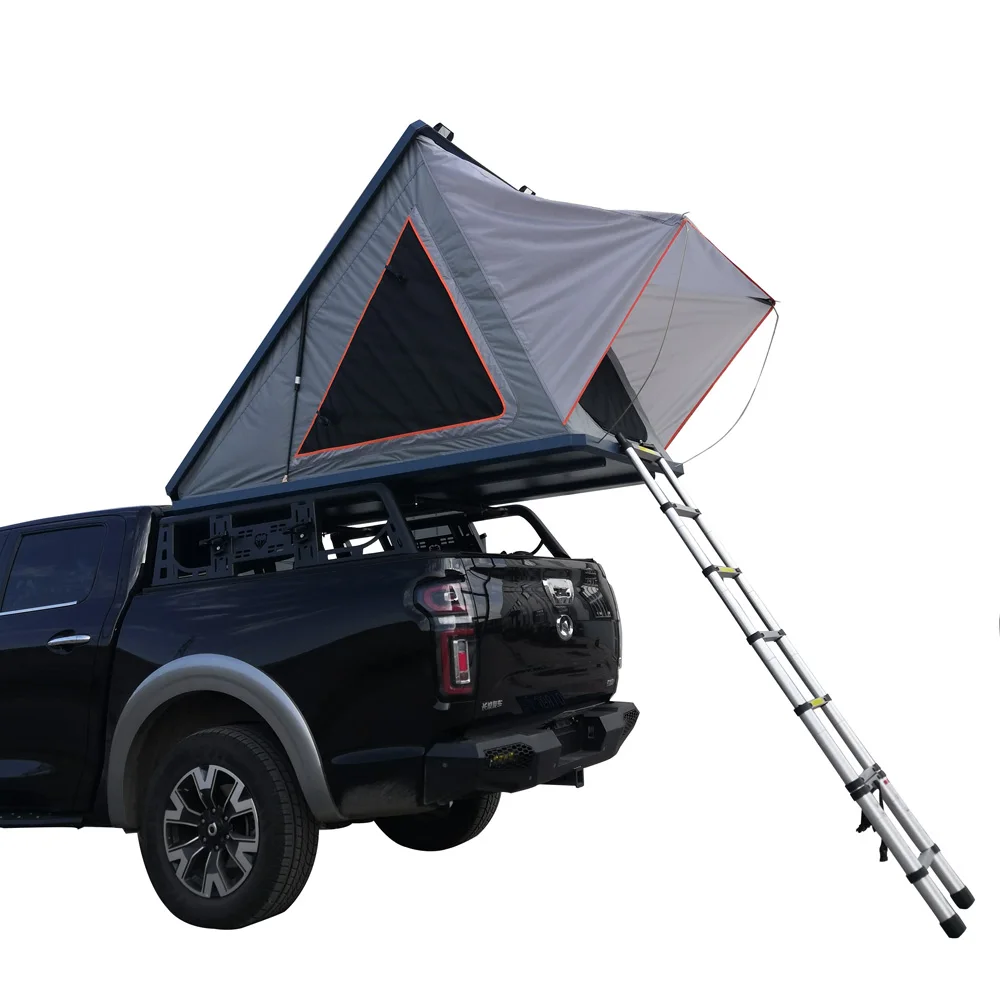 الألومنيوم قذيفة مثلث سقف السيارة العلوي خيمة قشرة صلبة للطرق الوعرة 4wd