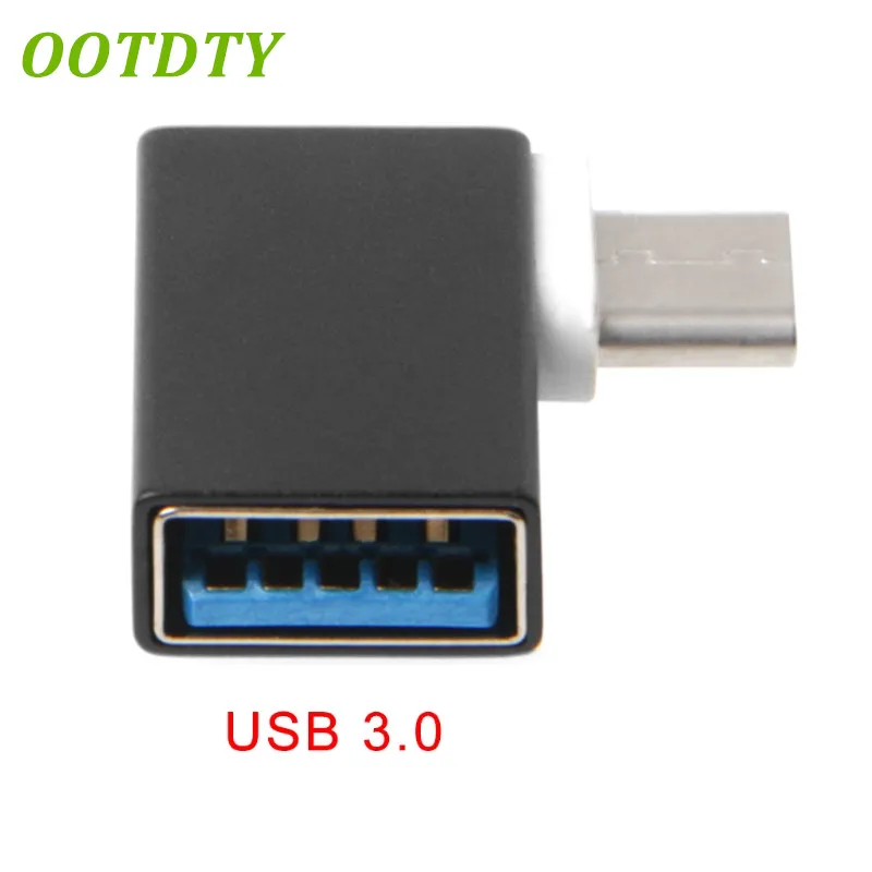 Convertitore OTG dati femmina da 90 gradi da tipo C a USB 3.0 per telefono Android MacBook