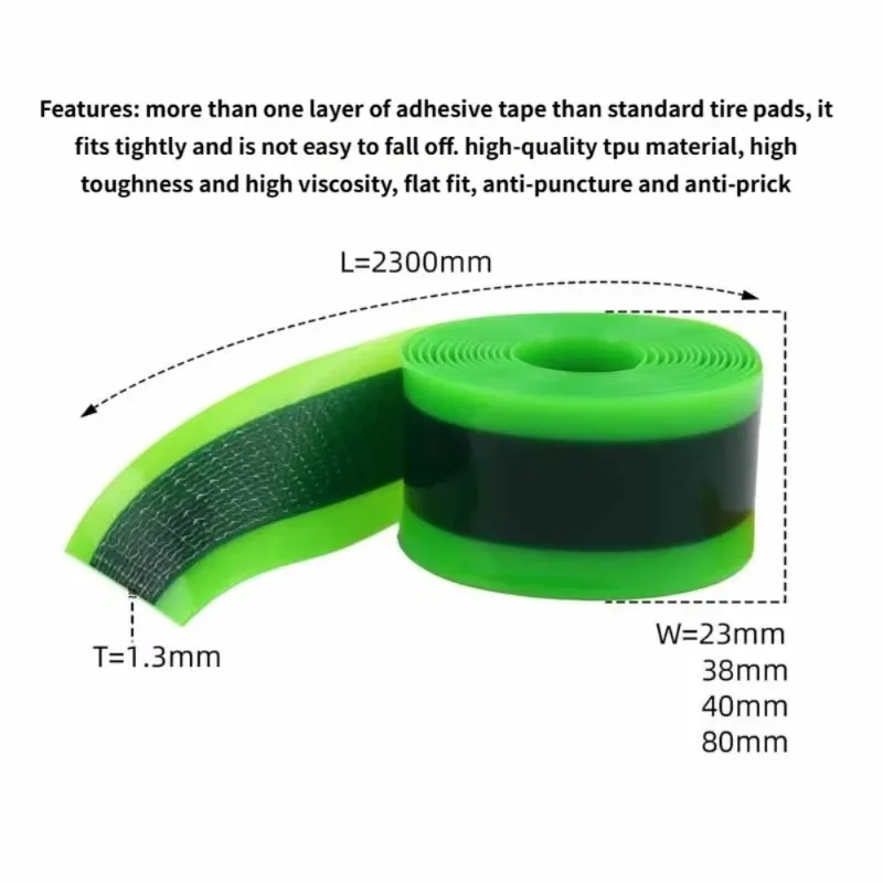 Self Adhesive Bicycle Tire Liner TPU Fiberglass Anti Puncture Protection Strip for Bike Tire Inner Protection Belt Easy Install