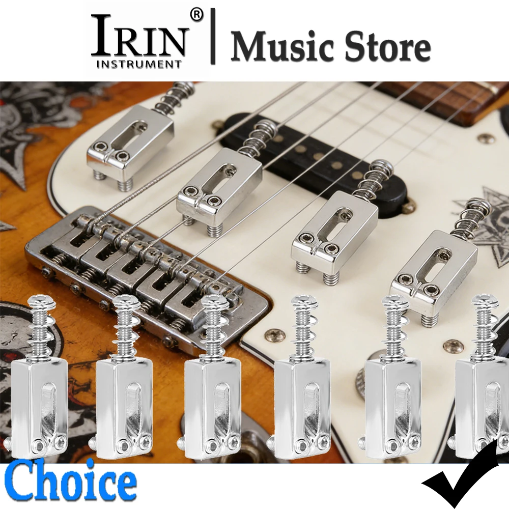Electric Guitar Bridge Saddles Electric Guitar Replacement Accessories Ideal for ST Guitar 6Pcs/Set
