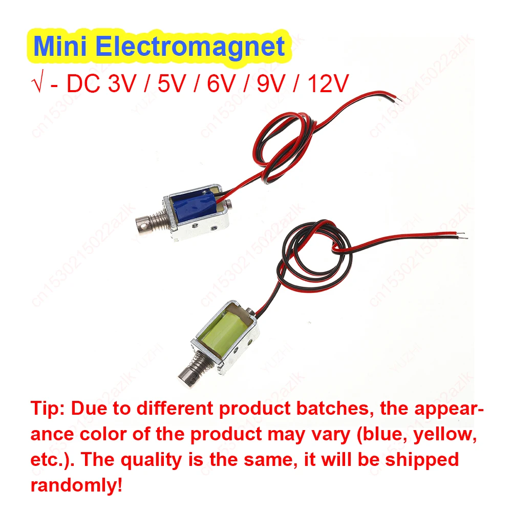 Ultra-small Through-type Push-pull Electromagnet DC 3V 5V 6V 9V 12V Small  Micro Solenoid Valve 4m Troke DC Electromagnet