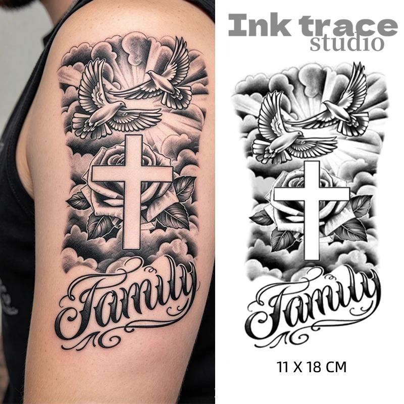 1/2PCS Dove Of Peace Temporary Tattoo,Lasts To 7-15 Days New Technology Magic Waterproof Semi Permanent Sticker.