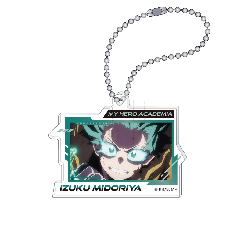 Anime Shoto Todoroki Midoriya Izuku Uraraka Ochako Bakugou Katsuki Keychain Doll Game Acrylic Keyring Pendant for Gift