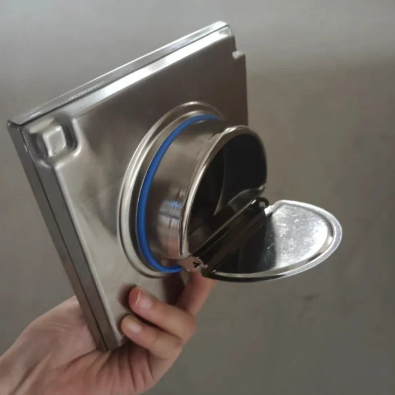 15X15cm hidden floor drain 304 stainless steel brushed, black floor drain, bathroom large floor drain with deodorant core