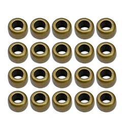 2023 New Pack of 20 Strain Isolate Brass Beads Accessories Round/Square Paracord Lanyard Beads for DIY Jewelry Making
