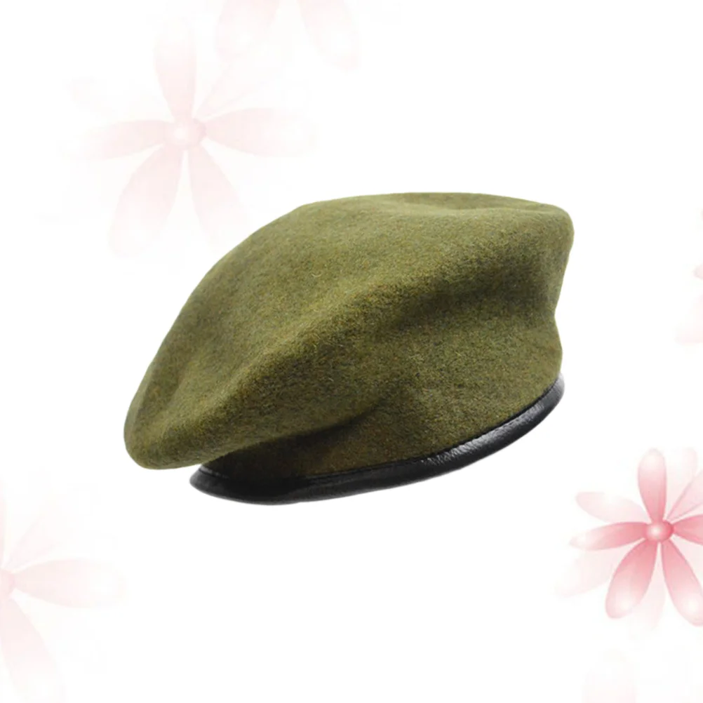 Unisex Beret Hat Caps for Men Flax Peaked Mushroom Costume Bonnet Green and Women Hats