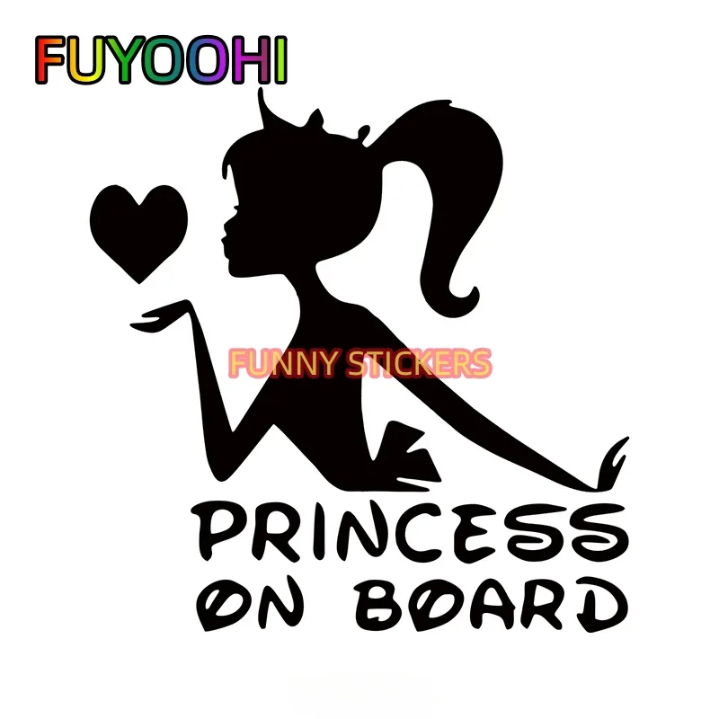 FUYOOHI Car Stickers PRINCESS ON BOARD and Decals Waterproof Decal