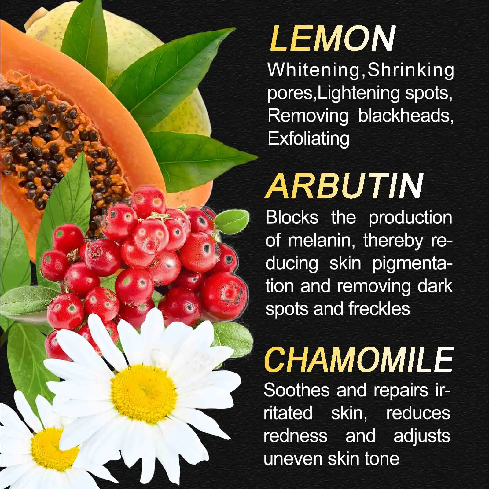 WK JALY Olio schiarente alla vitamina C e arbutina, idratante, sbiancante, anti macchie scure, tono uniforme della pelle, non grasso, 300 ml