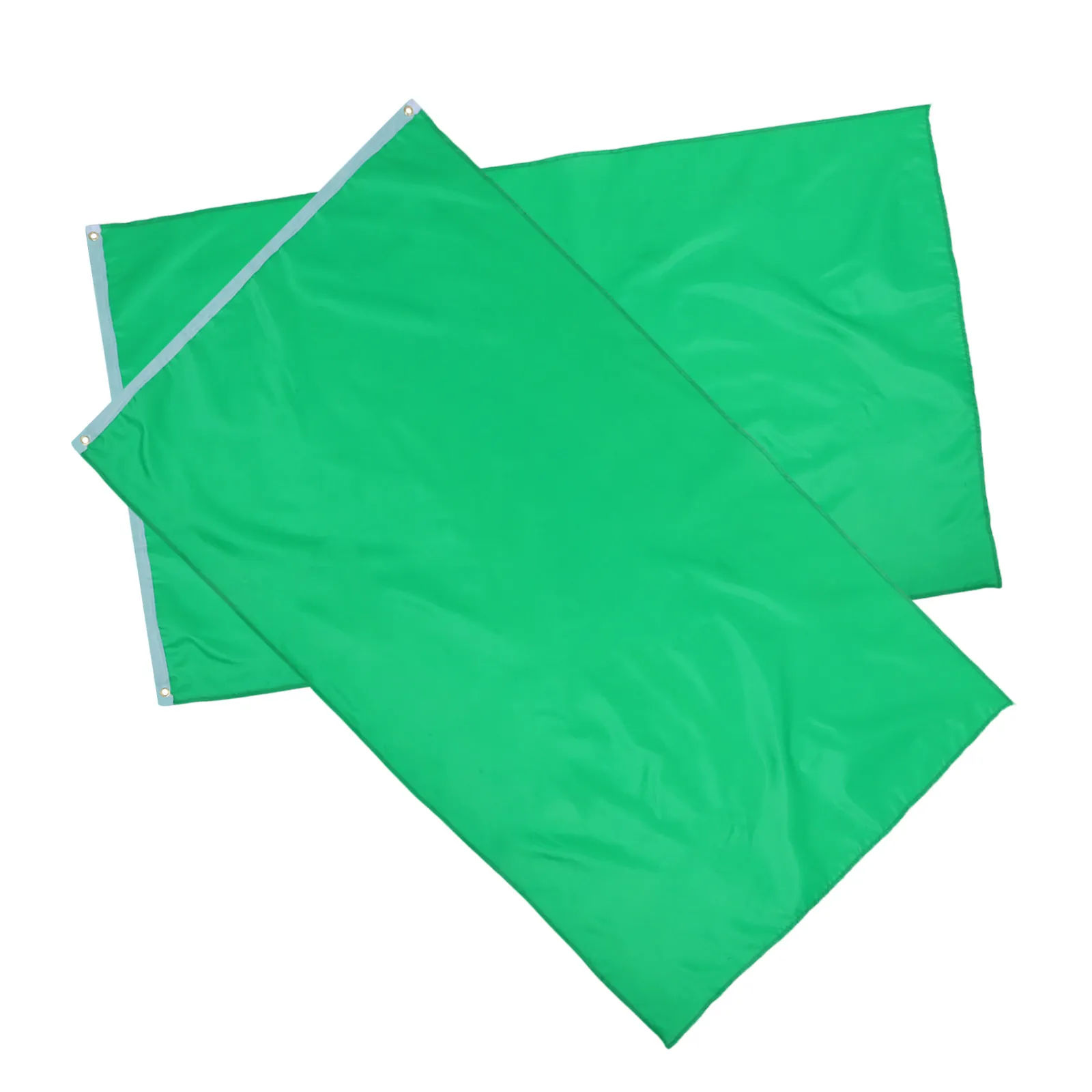 2Pcs Solid Color Hand Flags Polyester Weather Resistant Fade Proof Plain Decorative Flags with Metal Grommets for Festival