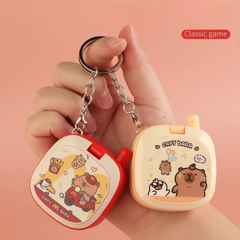 Mini porte-clés de jeu Tetris de poche, accessoire rétro, breloque pour téléphone portable, jouet électronique, petit cadeau