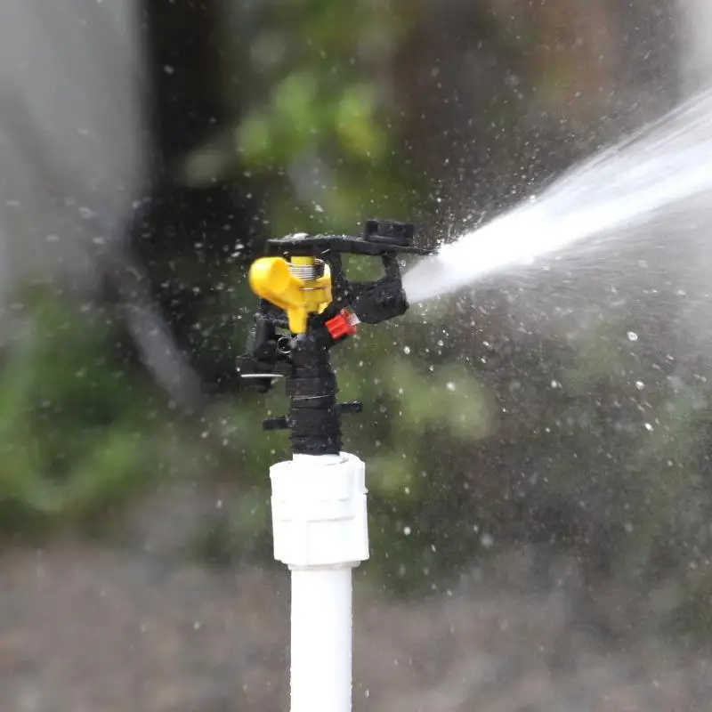 New Adjustable Spiked Rocker Impact Sprinkler Garden Agriculture Watering Nozzle Lawn Irrigation Watering 360 Degrees Rotary Jet