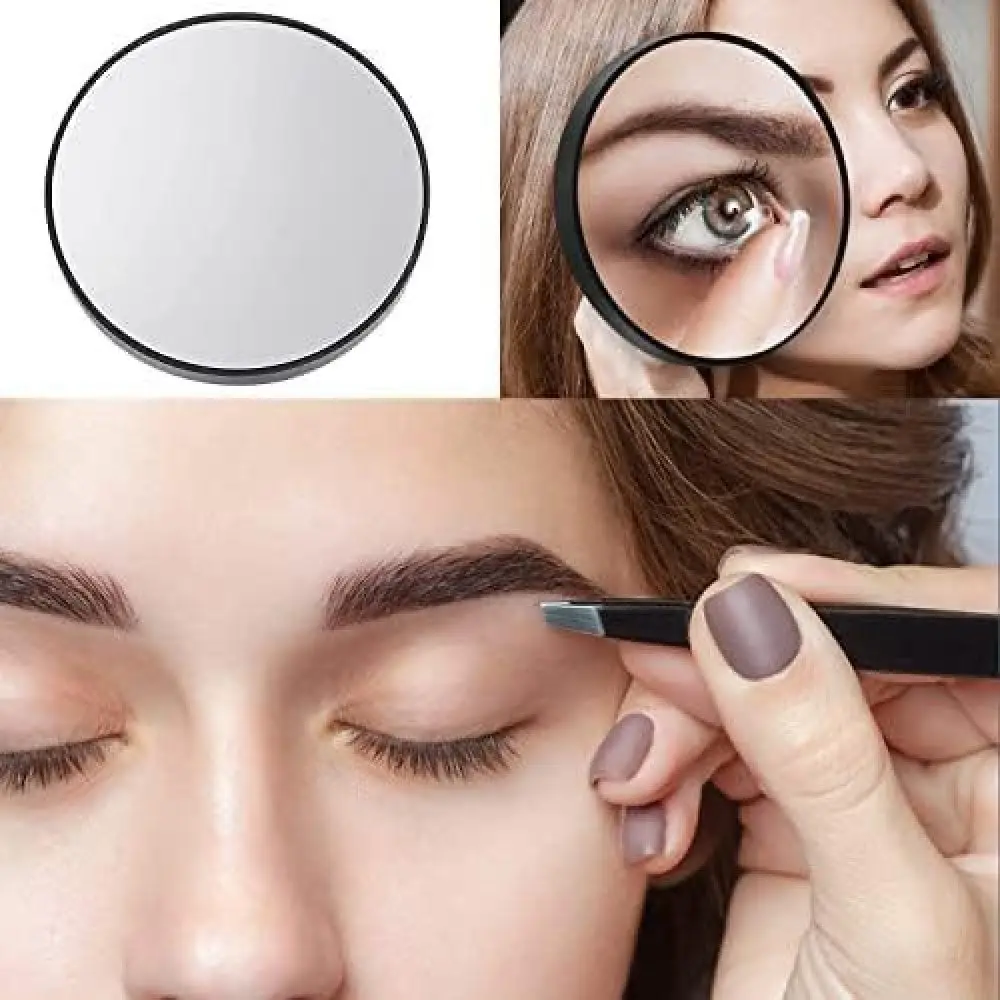 Compact Magnifying Cosmetic Mirror Suction Mount Handheld Beauty Tool For Precise Makeup Application Travel Home Skin Care