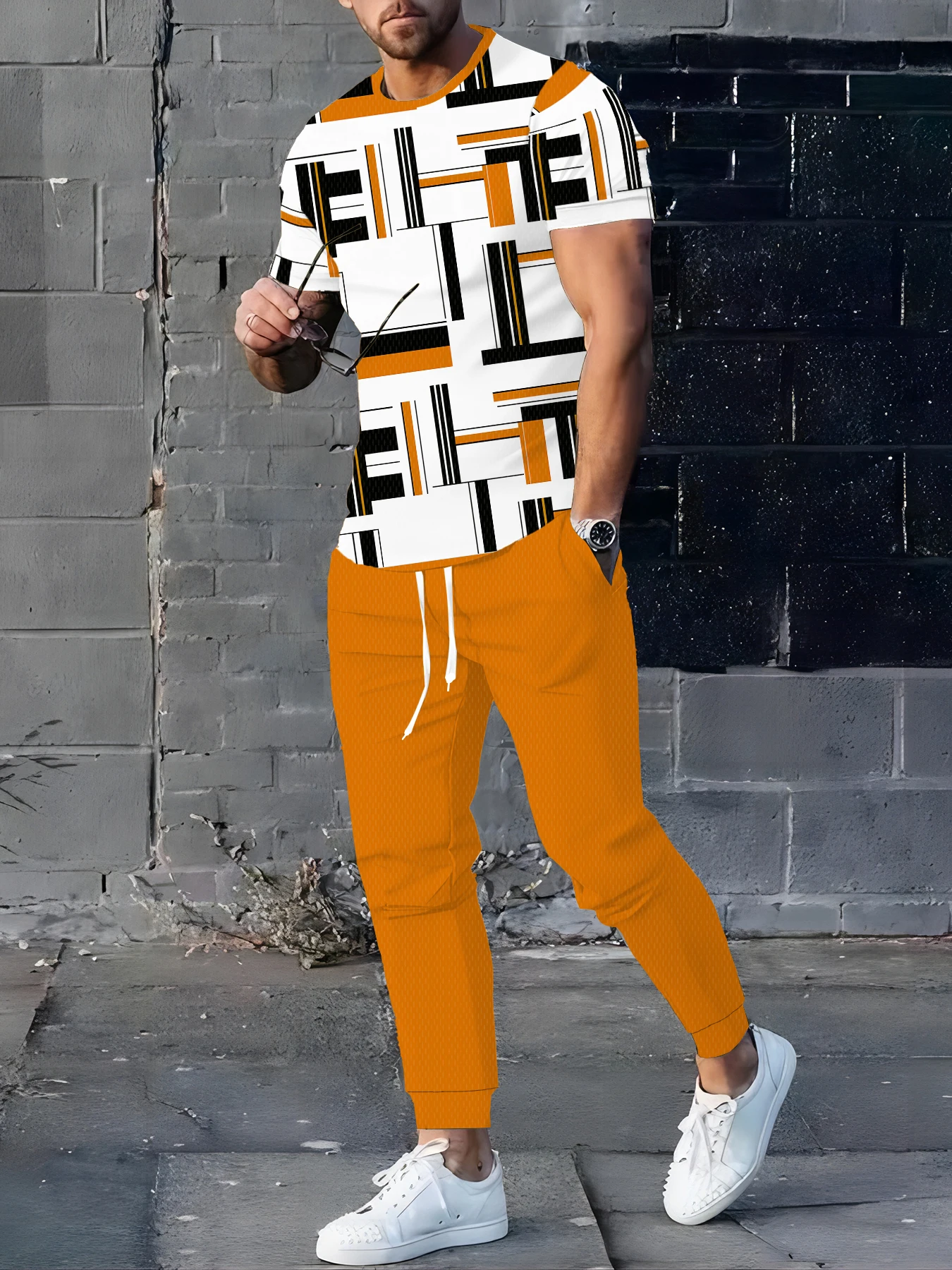 

Urban Street Simple And Fashionable Men's Autumn Long Pants Set, Daily Loose And Casual Fashionable Men's Autumn Set