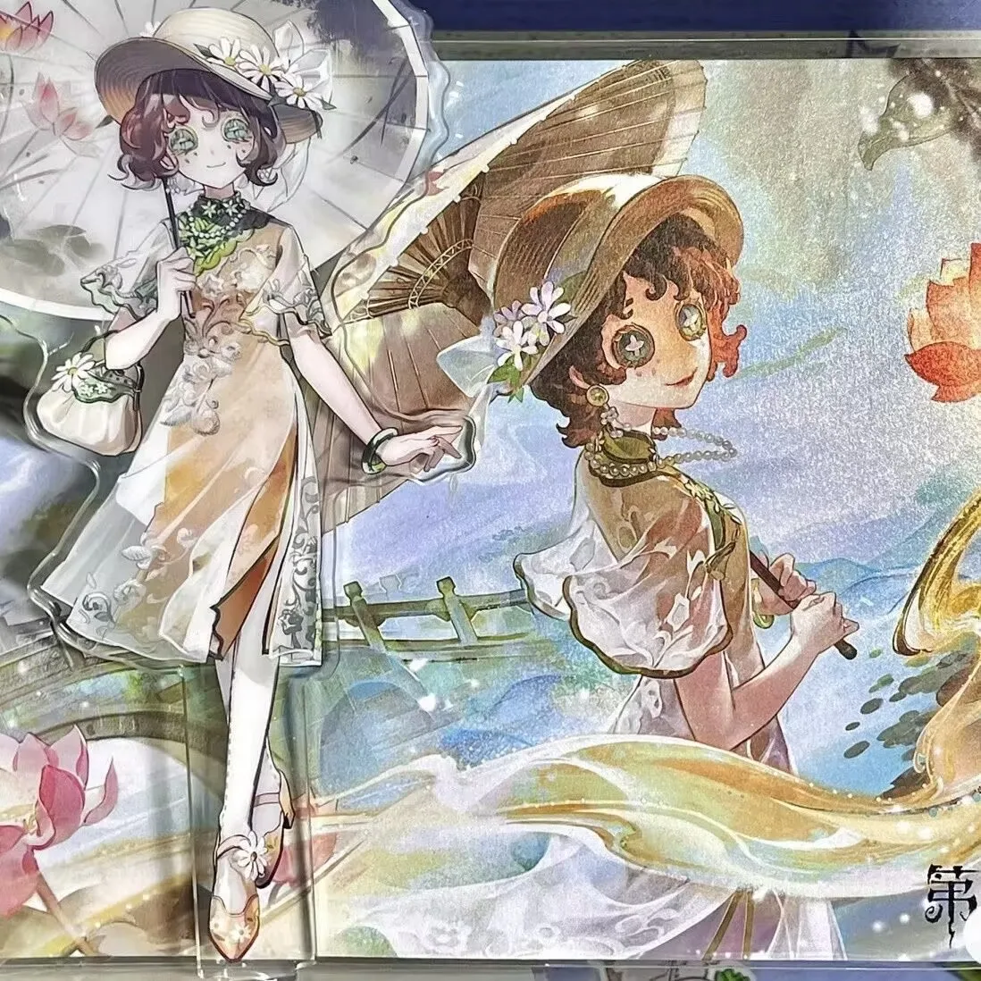 The acrylic standee "Identity V" game,"Gardener,Heart Problem" series, West Lake co-branded tabletop decoration in a 2D style