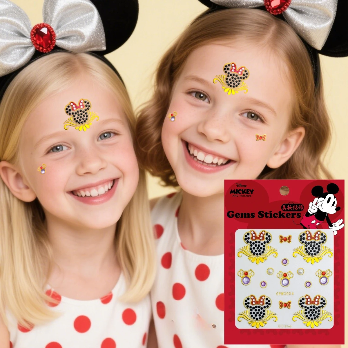 

MINISO Disney Children's Playground forehead with eyebrows, love Princess Minnie's forehead tattoo sticker