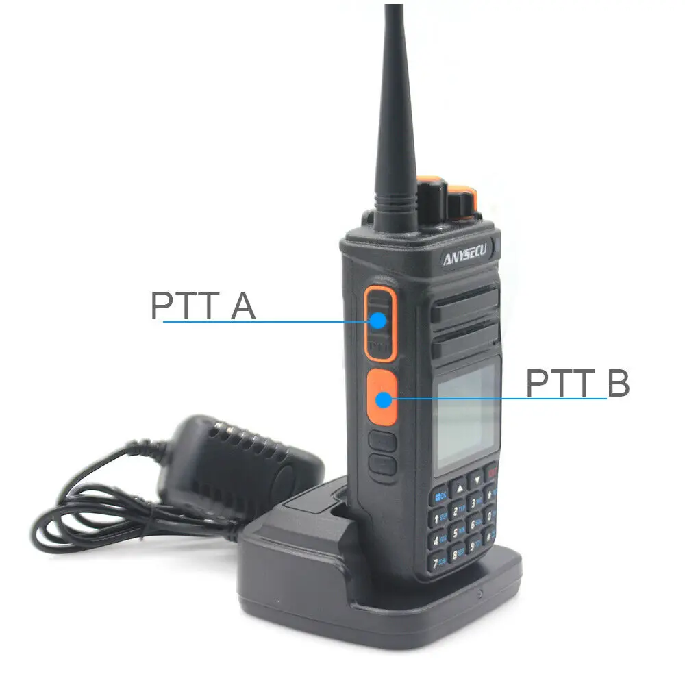 ANYSECU UVF9plus 10W UHF VHF Two Way Radio With Frequency Counter Function FM Radio 6800mAh Dual Band Dual Standby Walkie Talkie