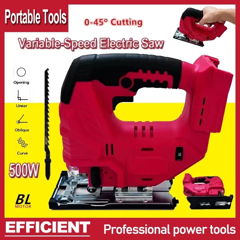 Fit Milwaukee 2700RPM Variable Speed 3 Position Orbital Setting Cordless Jigsaw Tool Electric Jig Saw for Milwaukee 18V Battery