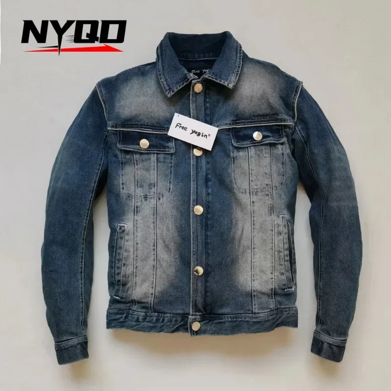 Riding Clothing Motorcycle Rider Jacket  Anti-fall Jacket Men\'s Denim Clothing Cycling Clothing Motorcycle Jacket