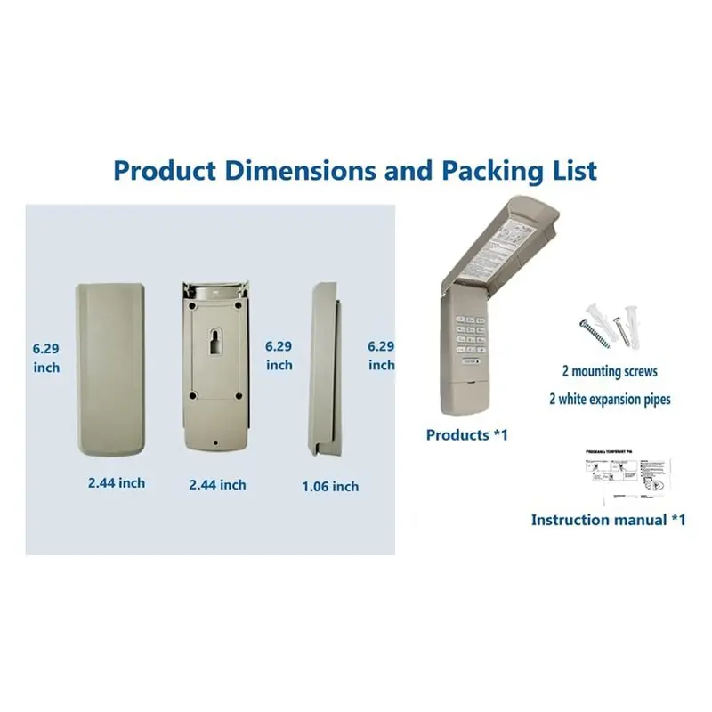 [LXYA68Z!] For Multiple Brands Compatible Universal Garage Door Opener Wireless Keyless Entry Keypad