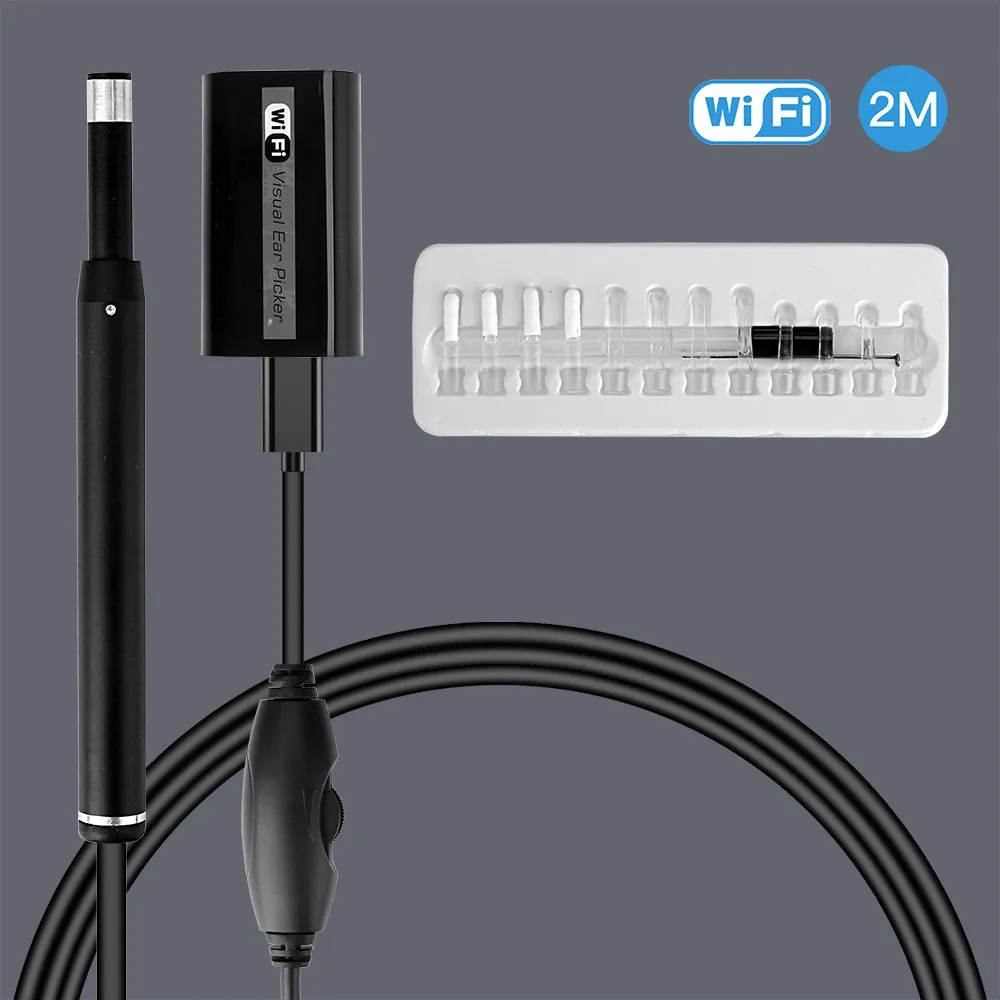 

5.5mm Wireless WIFI Earpick Endoscope CMOS Borescope Earwax Remover HD Earscope Cleaner Inspection Ear Camera