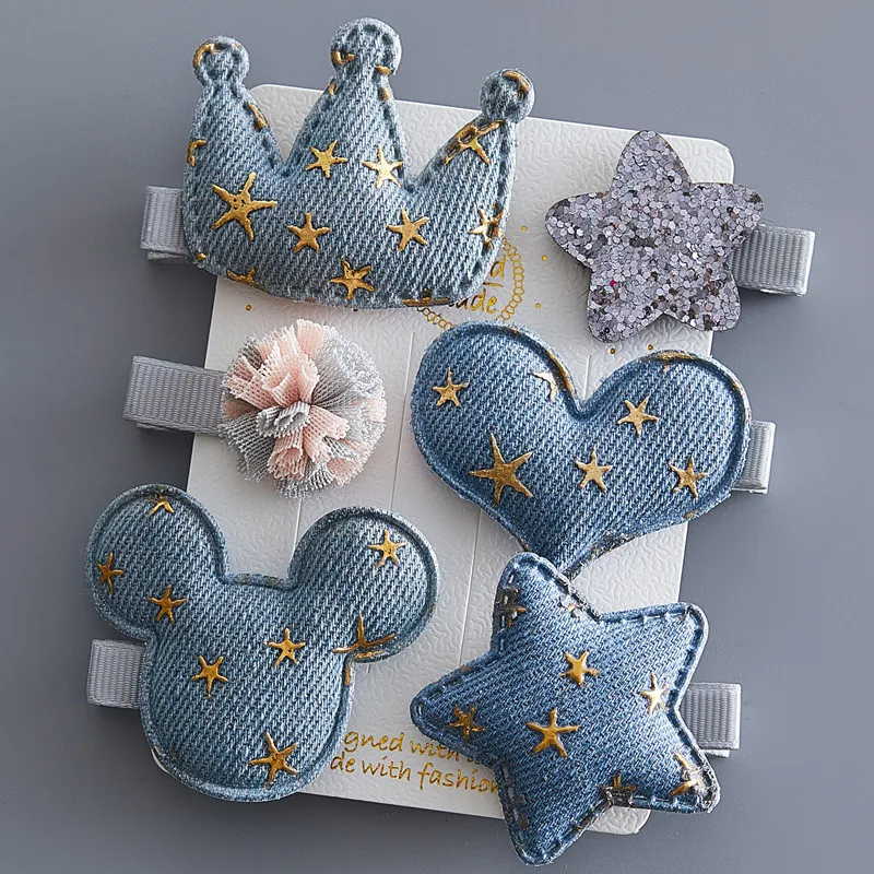 Cloth Hair Clips For Kids Ballet Dancer Stars Flower Bunny Girls Hairpins Bows Barrettes Girls Hair Accessories