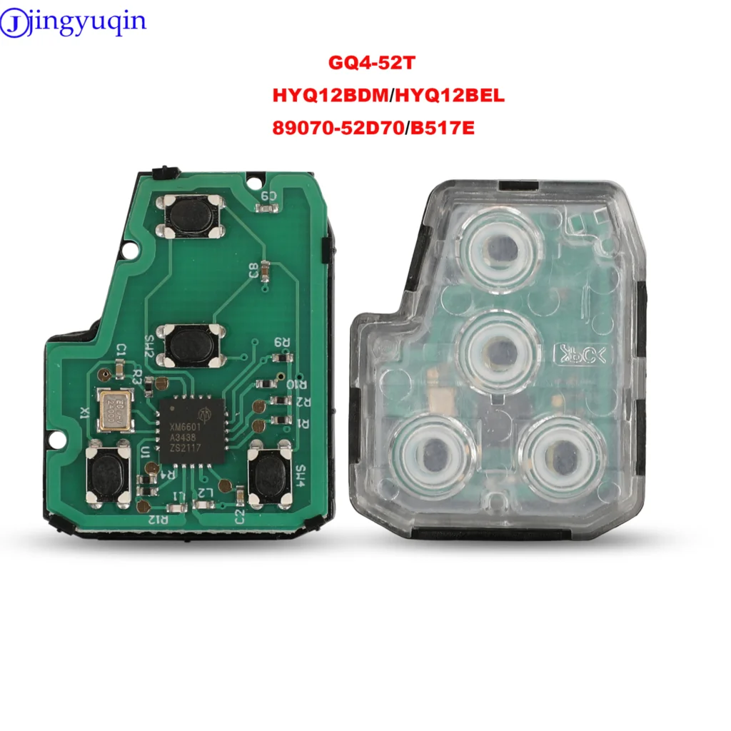 Jingyuqin llave remota de 314,4 Mhz para Toyota Camry G/ H Chip opcional 2012-2017 HYQ12BDM/HYQ12BEL/GQ4-52T/89070-52D70/B51TE