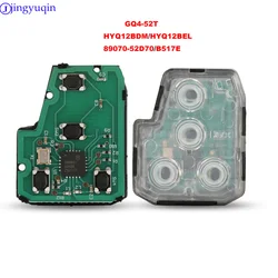 Jingyuqin-Clé à distance 314.4Mhz pour Toyota Camry G/ H, puce en option 2012-2017 HYQ12BDM/HYQ12BEL/GQ4-52T/89070-52D70/TE laqué