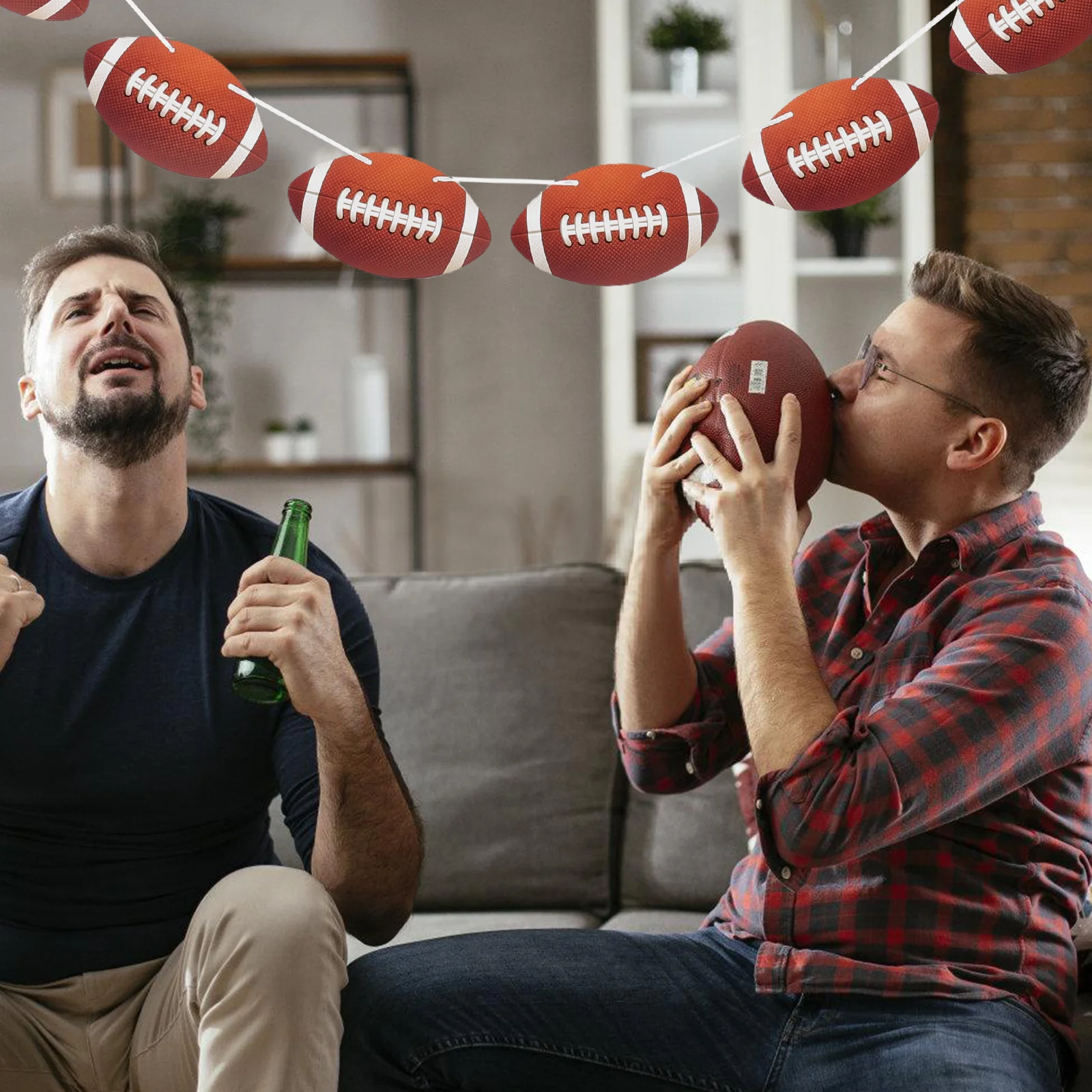 

8Pcs Rugby Hanging Banner Football Party Decoration Football Birthday Themed Party Supplies Rugby Banner Decoration