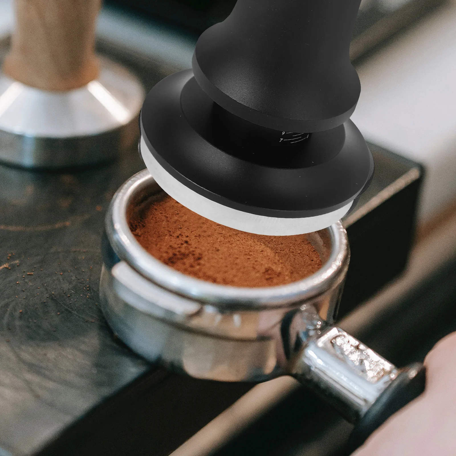 

51mm Coffee Tamper Powder Pressing Tool Stainless Steel Black Color Handheld For Home Use Espresso Machine Compatible
