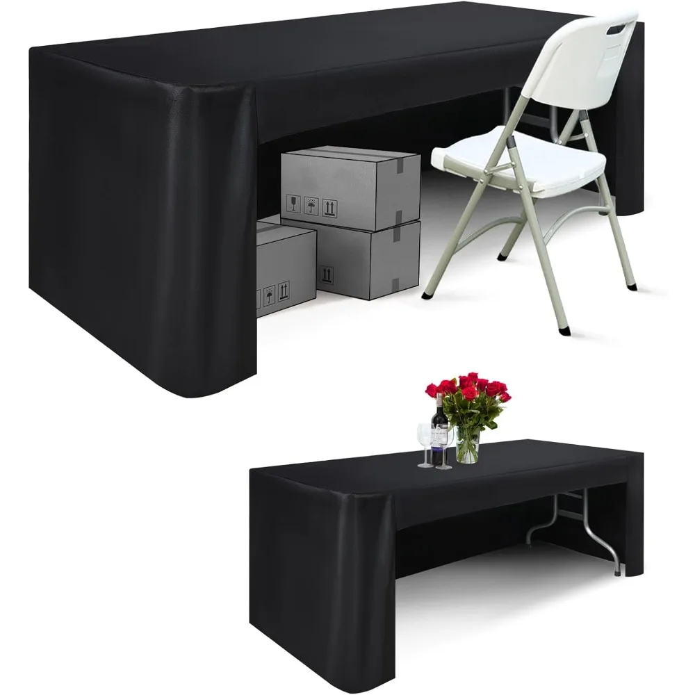 

Rectangular Tablecloth Set for 6ft Tables, Washable Polyester for Banquets and Holiday Parties