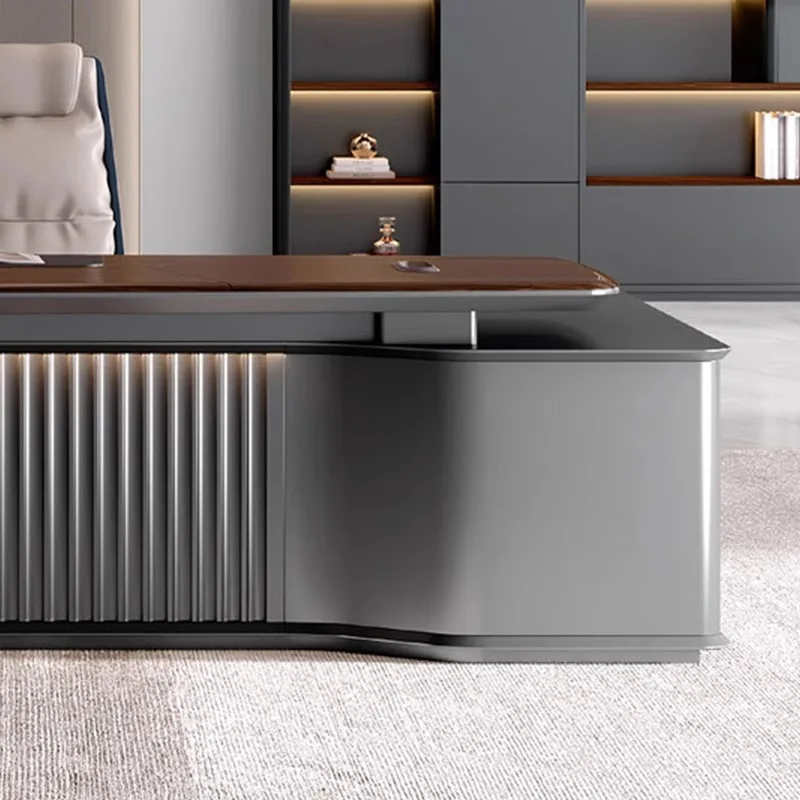 High-end Boss President's Desk File Cabinet General Manager's Room Large Class Simple Modern Table and Chair Combination