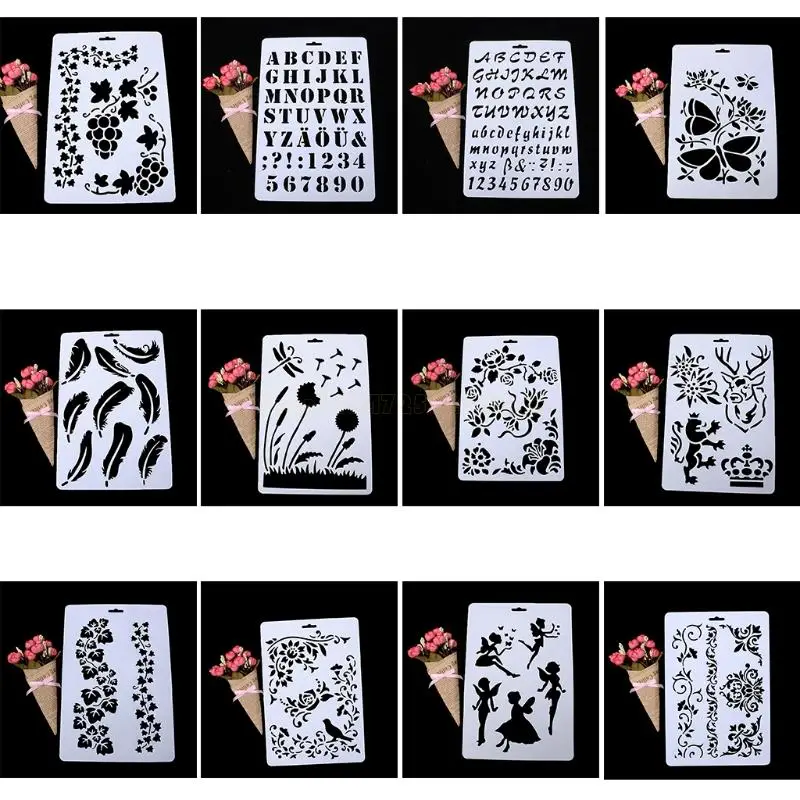 Scrapbooking estêncos camadas