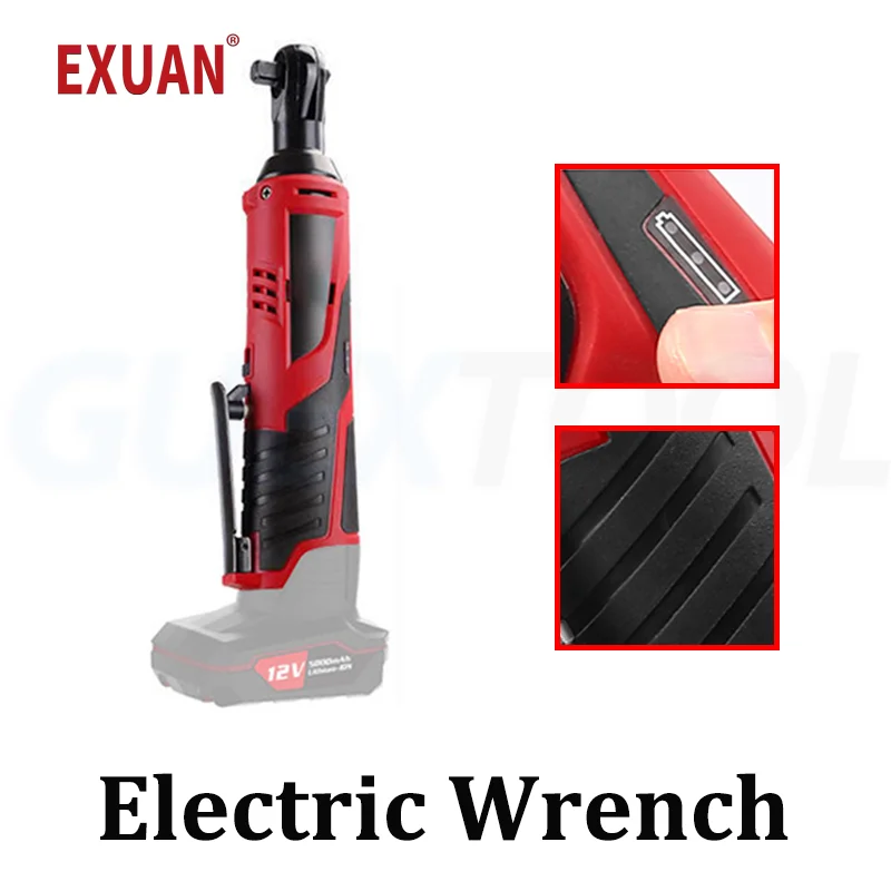 5000mAh Electric Wrench 12V Forward And Reverse One Click Change Brushless Ratchet Right Angle Wrench Stage Truss Fixing Tool