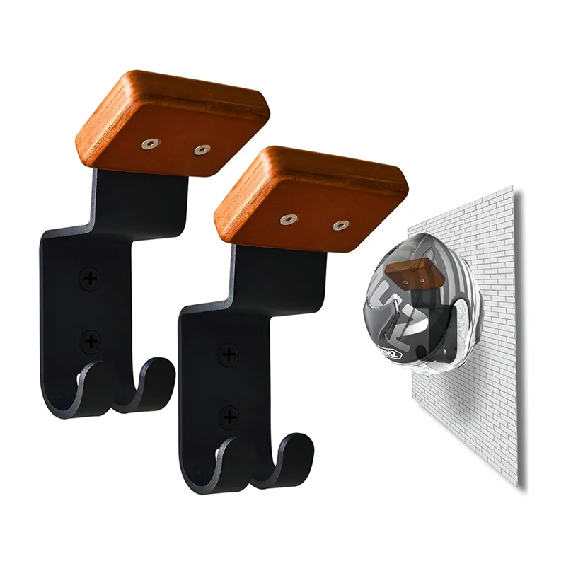 Leading-Edge-2Pack Motorcycle Helmet Rack, Heavy Duty Helmet Holder On Wall For Motorcycles Keys Gloves