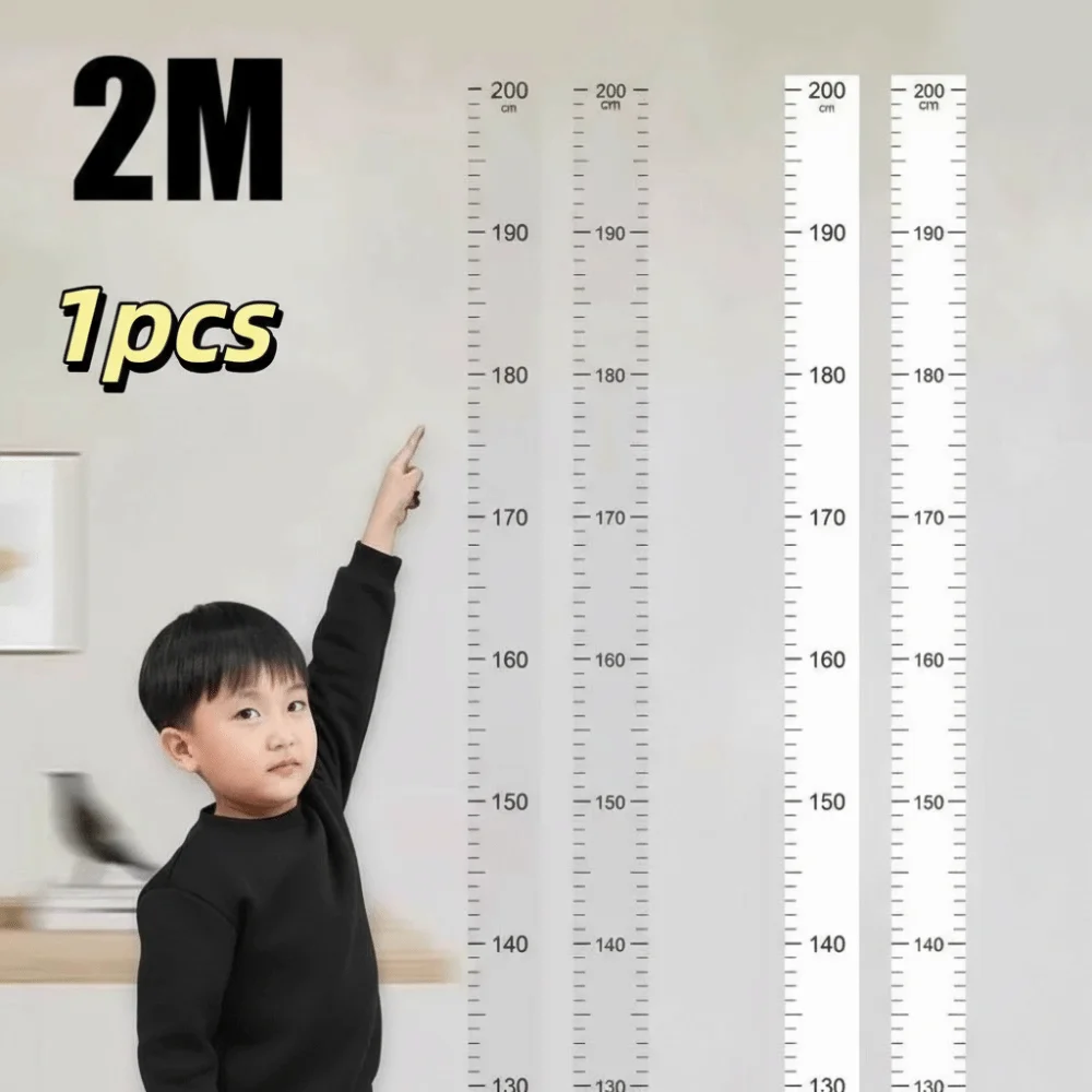 2M Height Height Measurement Sticker Self-adhesive Waterproof Child Growth Chart Removable Transparent Height Measuring Tape