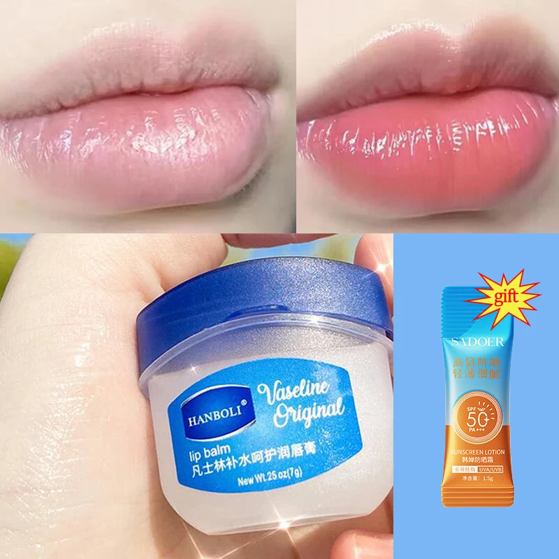 1/4pcs Vaseline Lip Balm Lipstick Remove Lip Lines Dark Lip Anti-Crack Drying Repair Lip Mask Moisturizing Lip Care Cosmetics