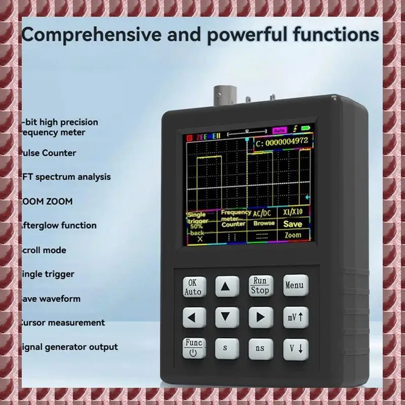 

A95G DSO1C81 2,8-дюймовый портативный цифровой осциллограф с полосой пропускания 80 м, генератор сигналов 250 м, осциллометр 2 в 1