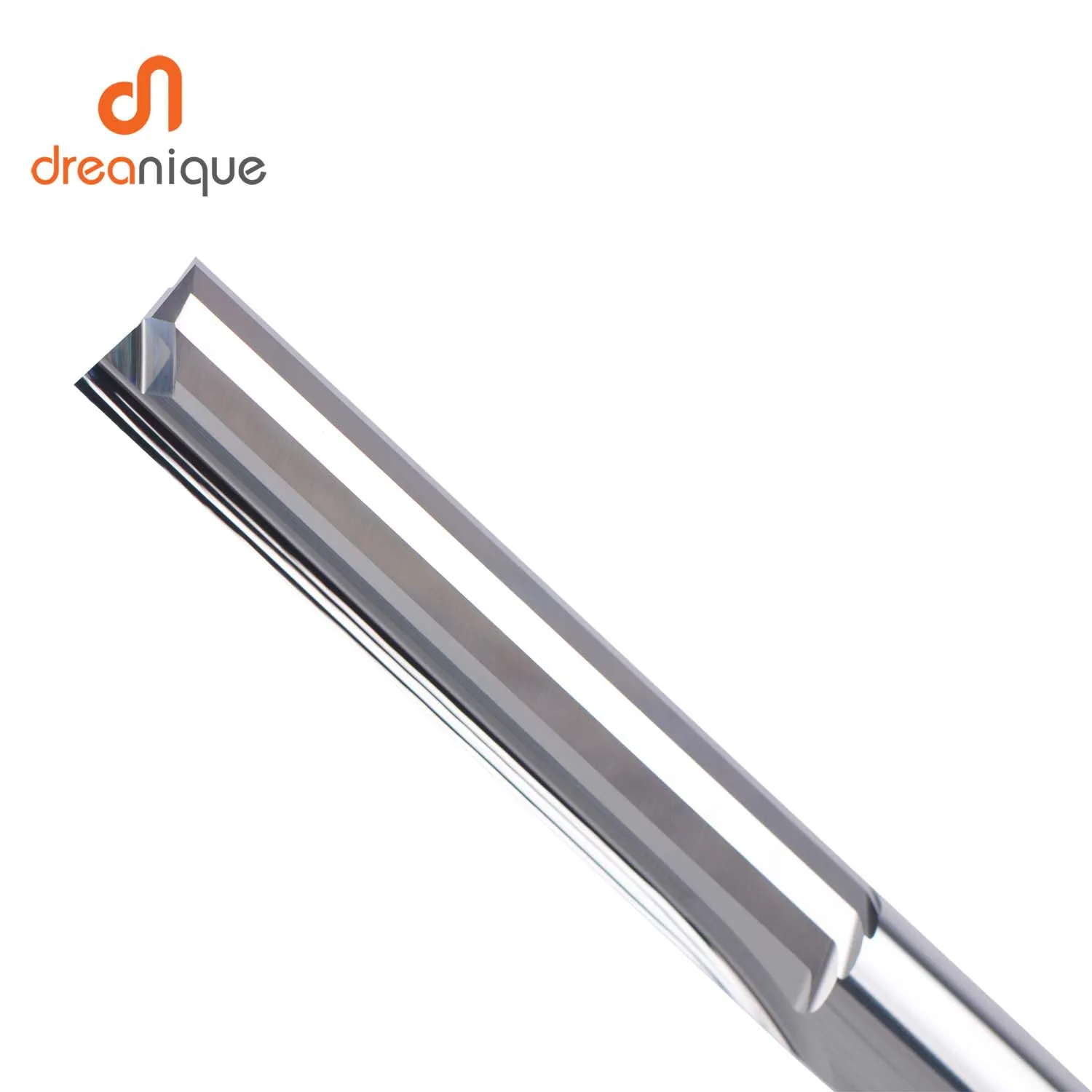 Dreanique 3.175, 4, 6, 8mm Shank 2 Flute Tungsten Carbide End Mill CNC Router Bit Engraving Bit Straight Slot Milling Cutter