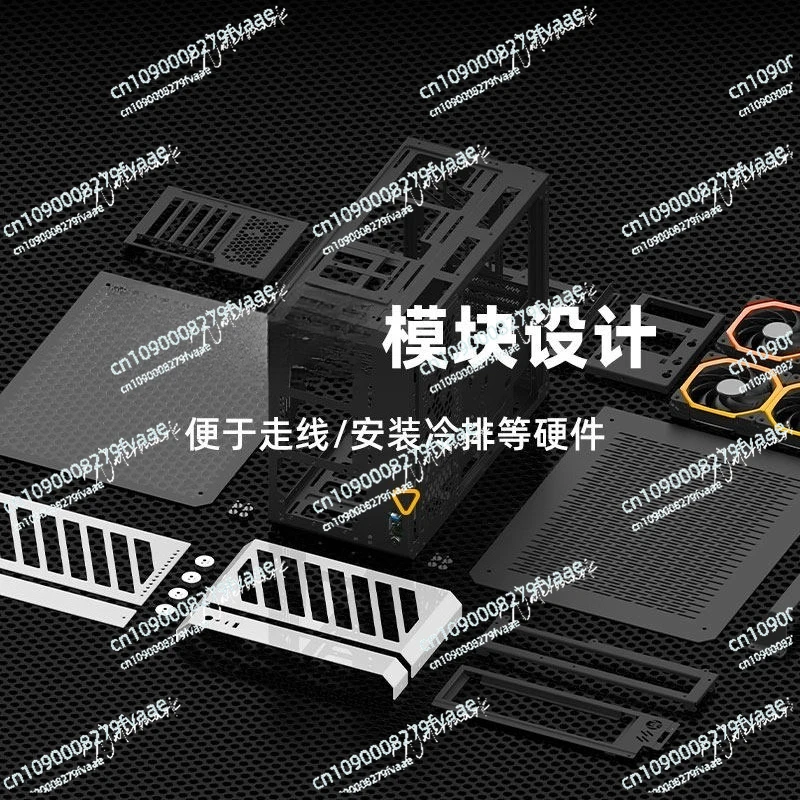 C34Pro side-through 360 water-cooled  portable desktop small aluminum chassis