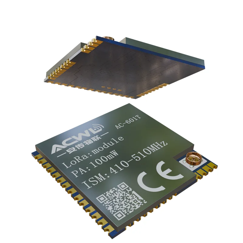 AC601T-100mW Low-Power Spread Spectrum Wireless Module Wireless Networking  UltraLow Power Consumption 21dBm 380-510MHz LoRaGFSK